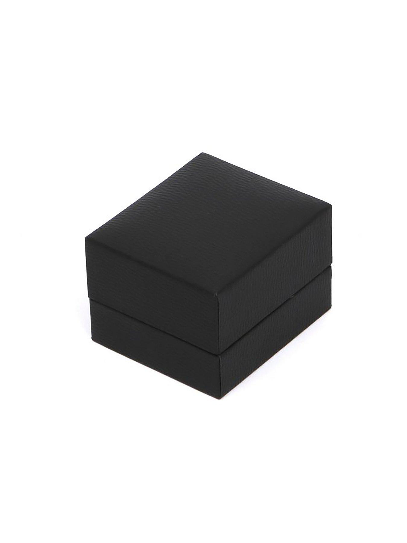 Image 4 of 5 of The Love Collection Men's 9ct Yellow Gold Black Enamel Square Gents Signet Ring