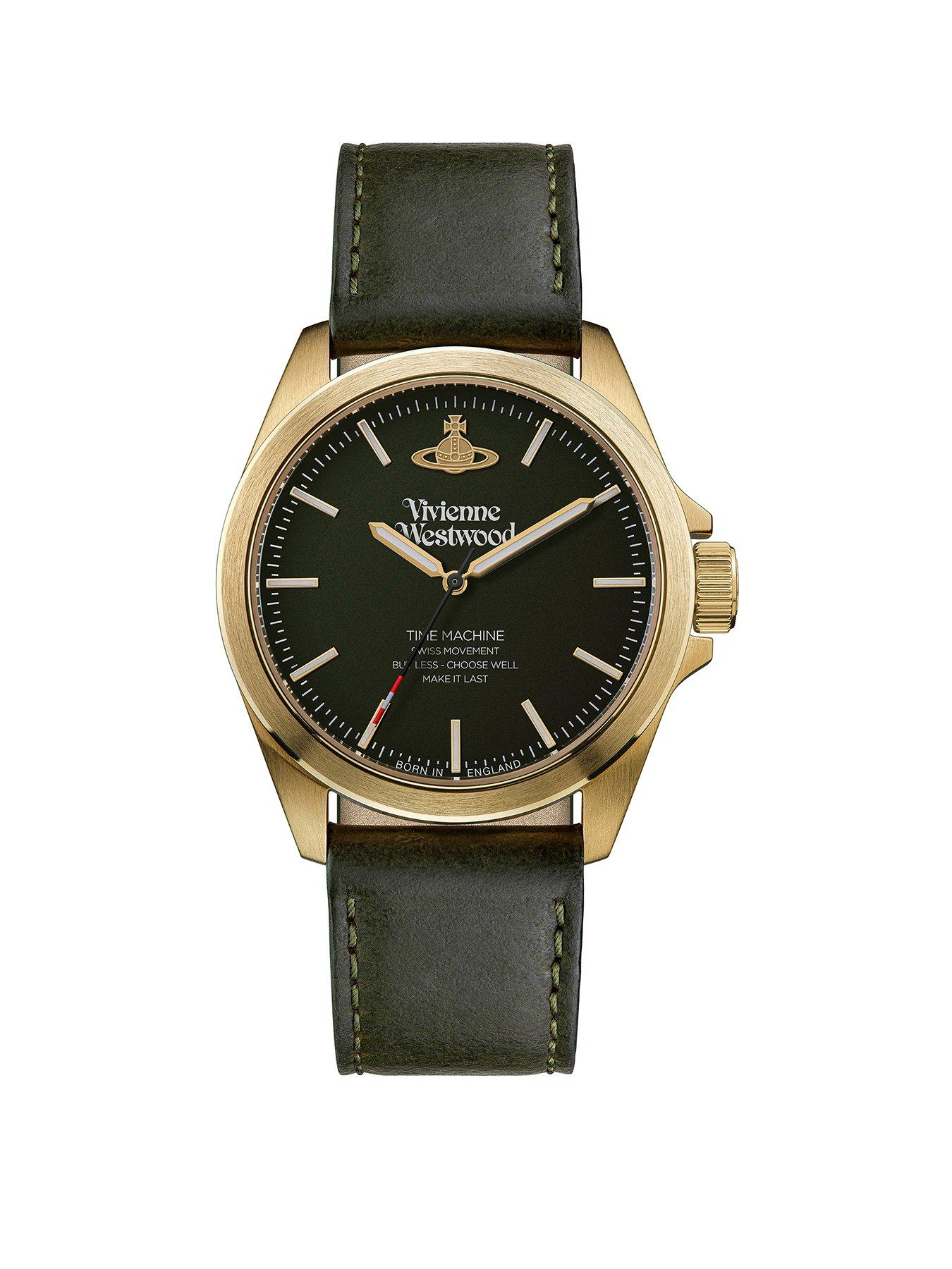 Product photograph of Vivienne Westwood Camden Lock Leather Mens Watch from very.co.uk