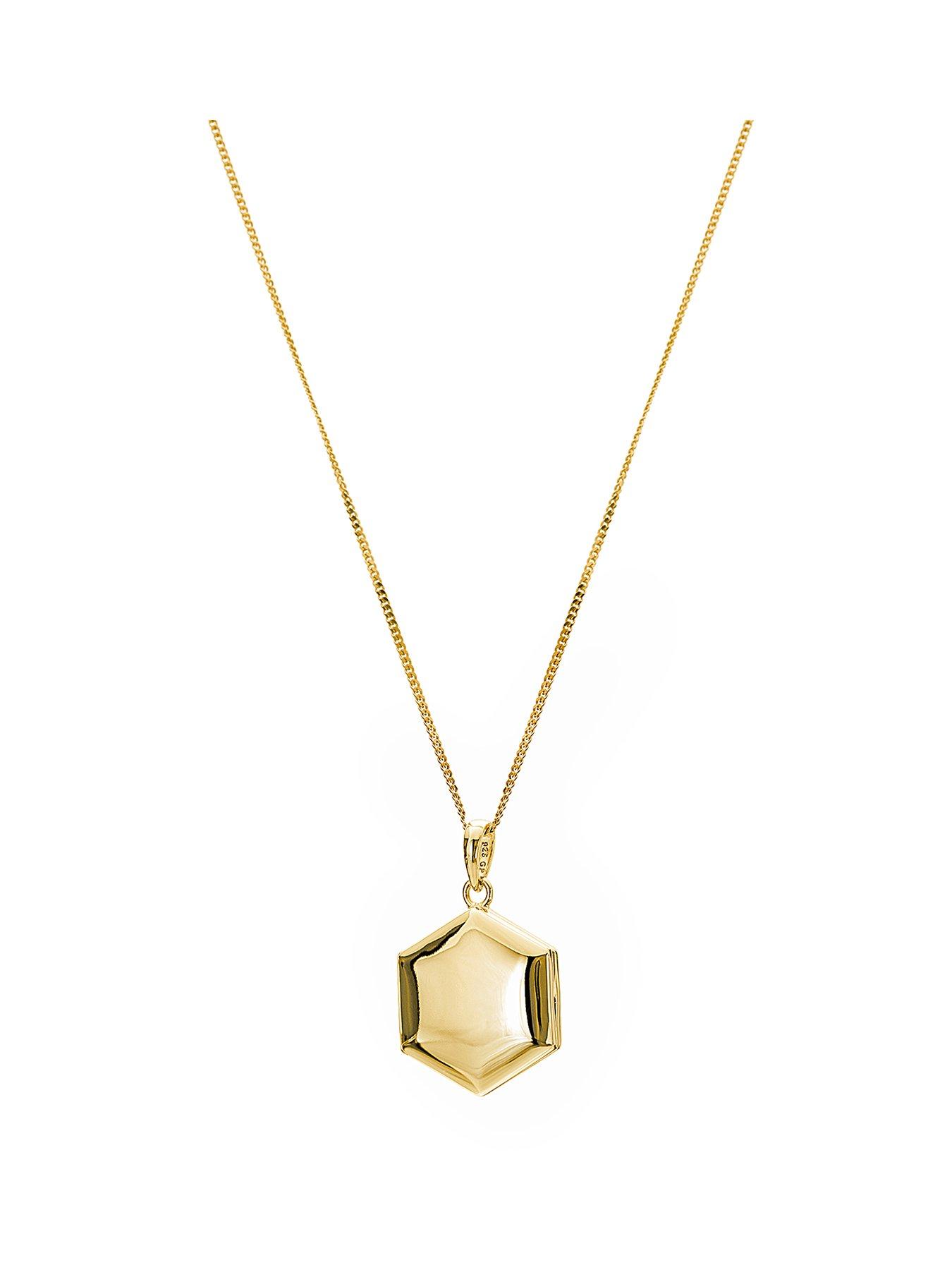 Initial J Necklace Adjustable 41-46cm/16-18' in 18k Gold Vermeil on  Sterling Silver