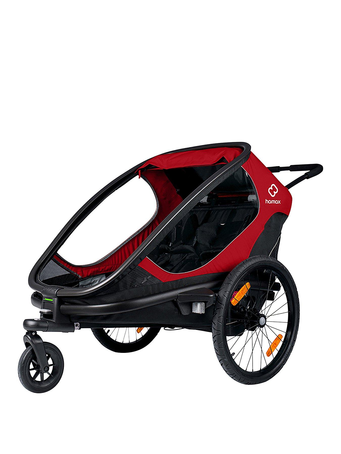 Hamax Outback Twin Child Bike Trailer - Red / Black