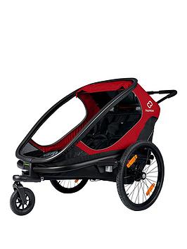 Hamax Outback Twin Child Bike Trailer - Red / Black