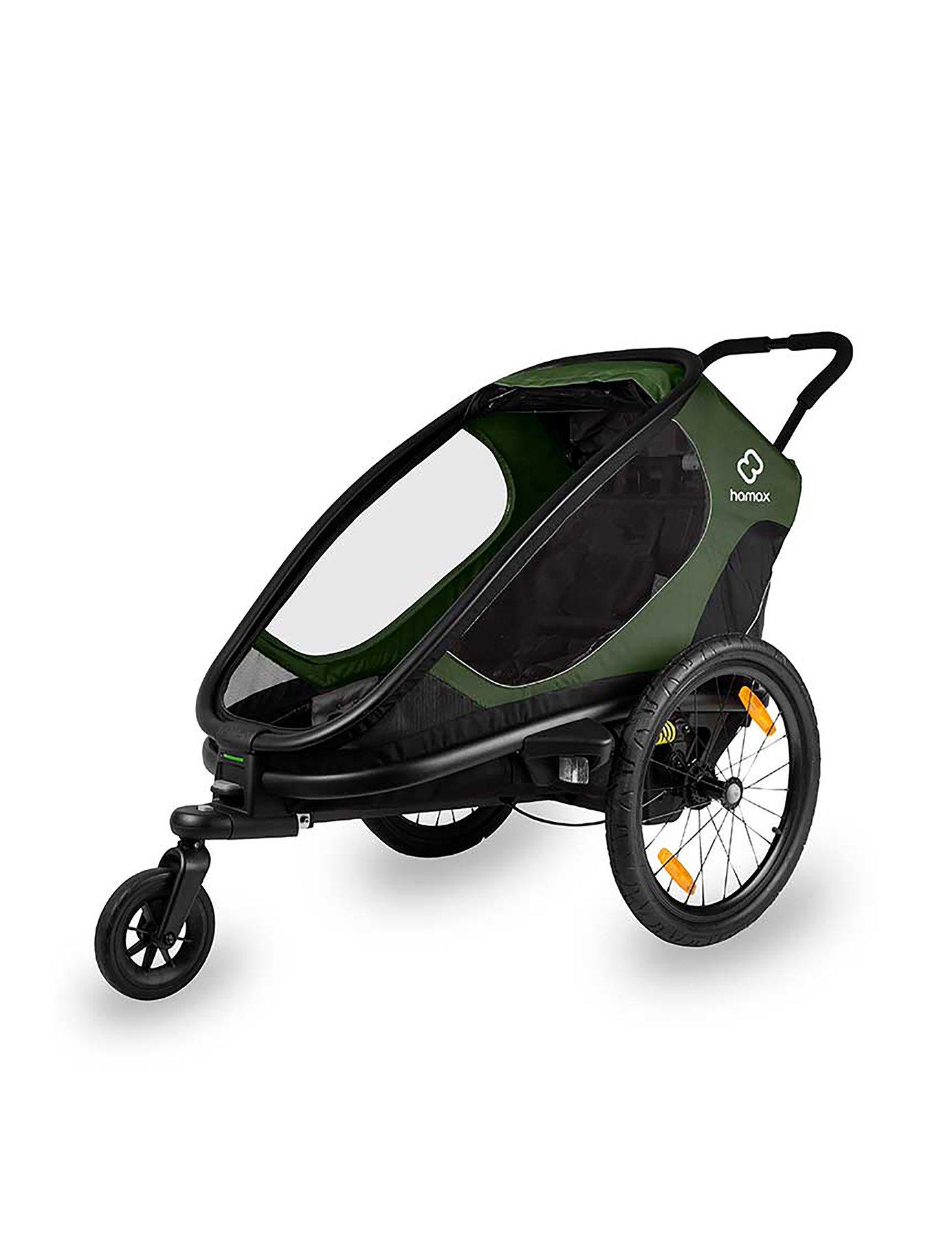 hamax-outback-one-child-bike-trailer-green-black