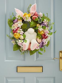 Product photograph of Very Home 22 Easter Wreath With Rabbit from very.co.uk