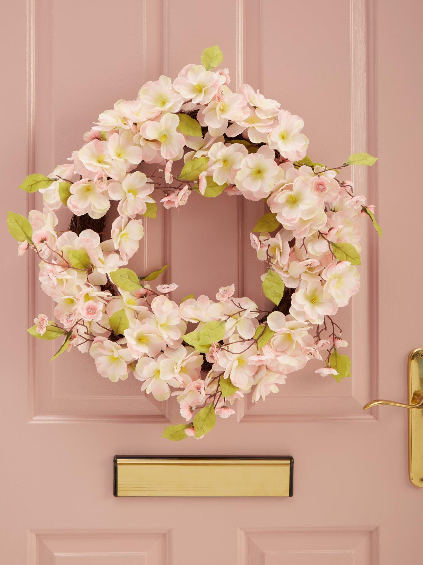 Product photograph of Very Home 22 Cherry Blossom Spring Wreath from very.co.uk
