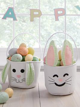 Product photograph of Very Home Set Of 2 Spring Bunny Baskets from very.co.uk