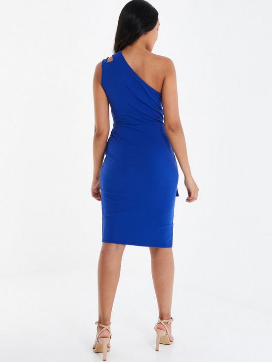 Quiz Petite Bodycon Midi Dress - Bright Blue | very.co.uk
