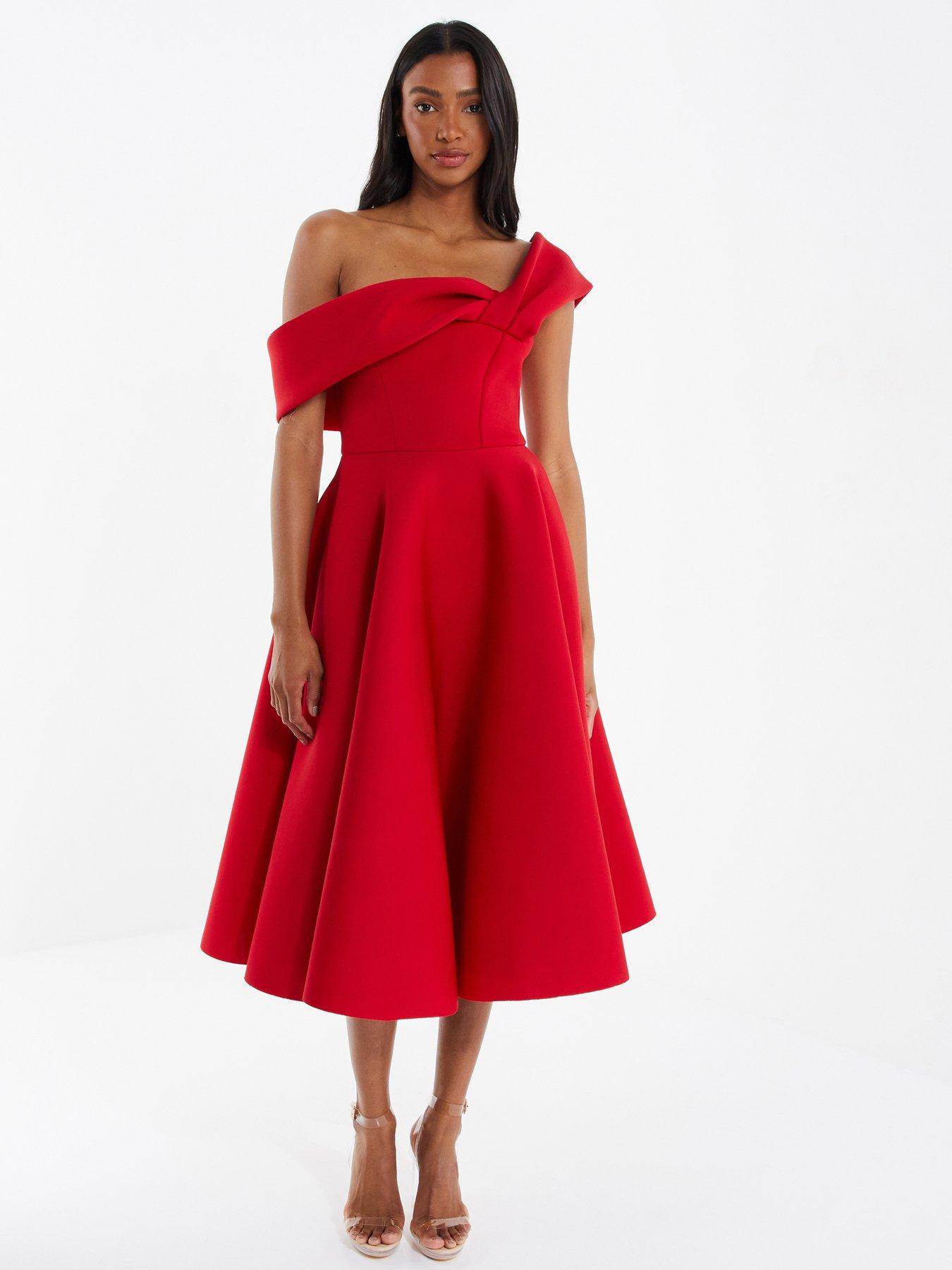 Red skater dress store uk