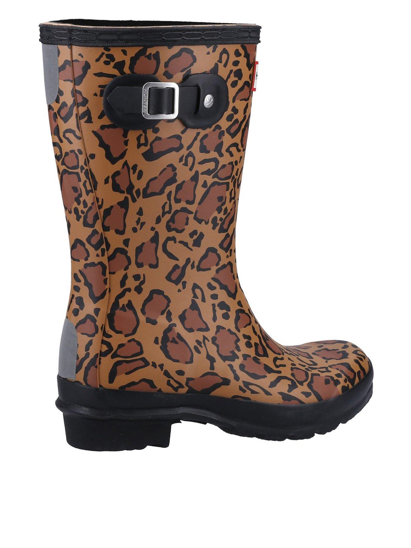 Leopard print shop hunter rain boots