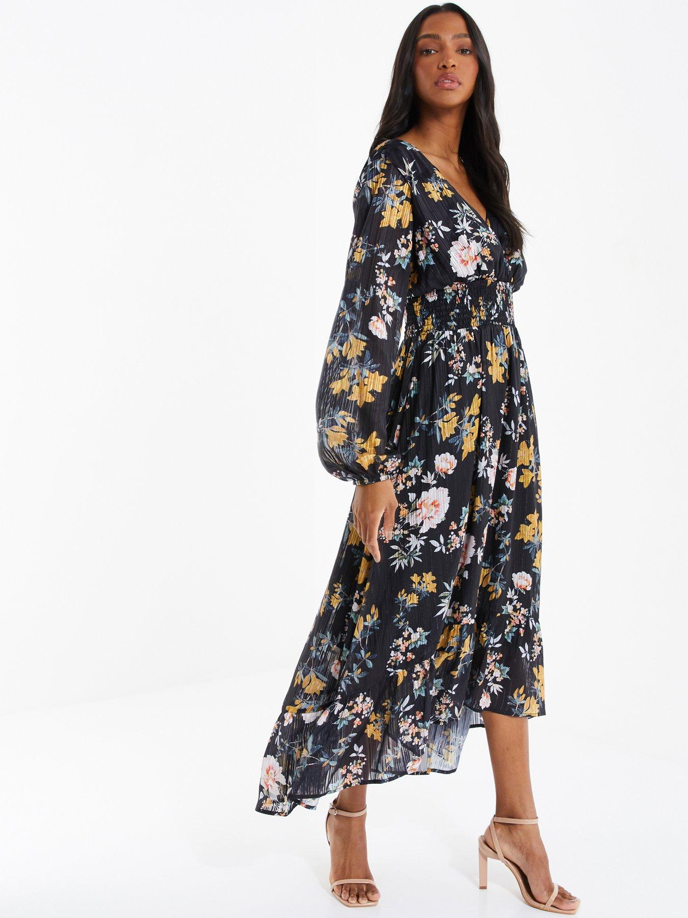 black chiffon maxi dress uk