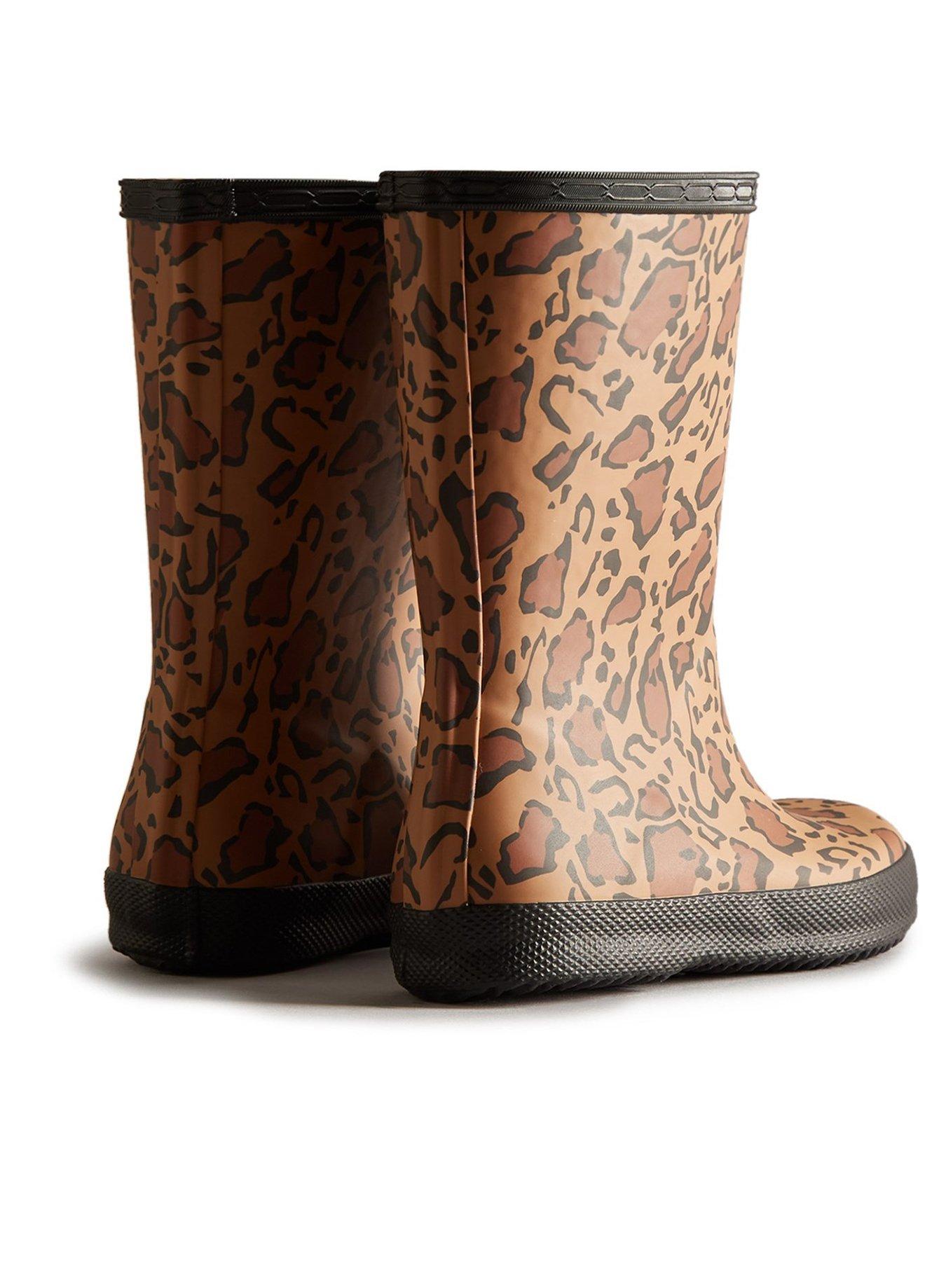 Hunter store leopard wellies