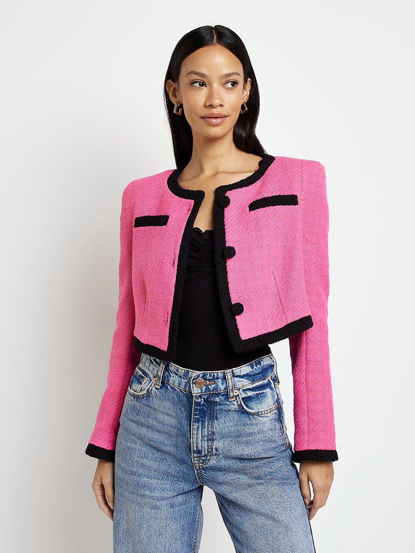 ladies pink casual jacket