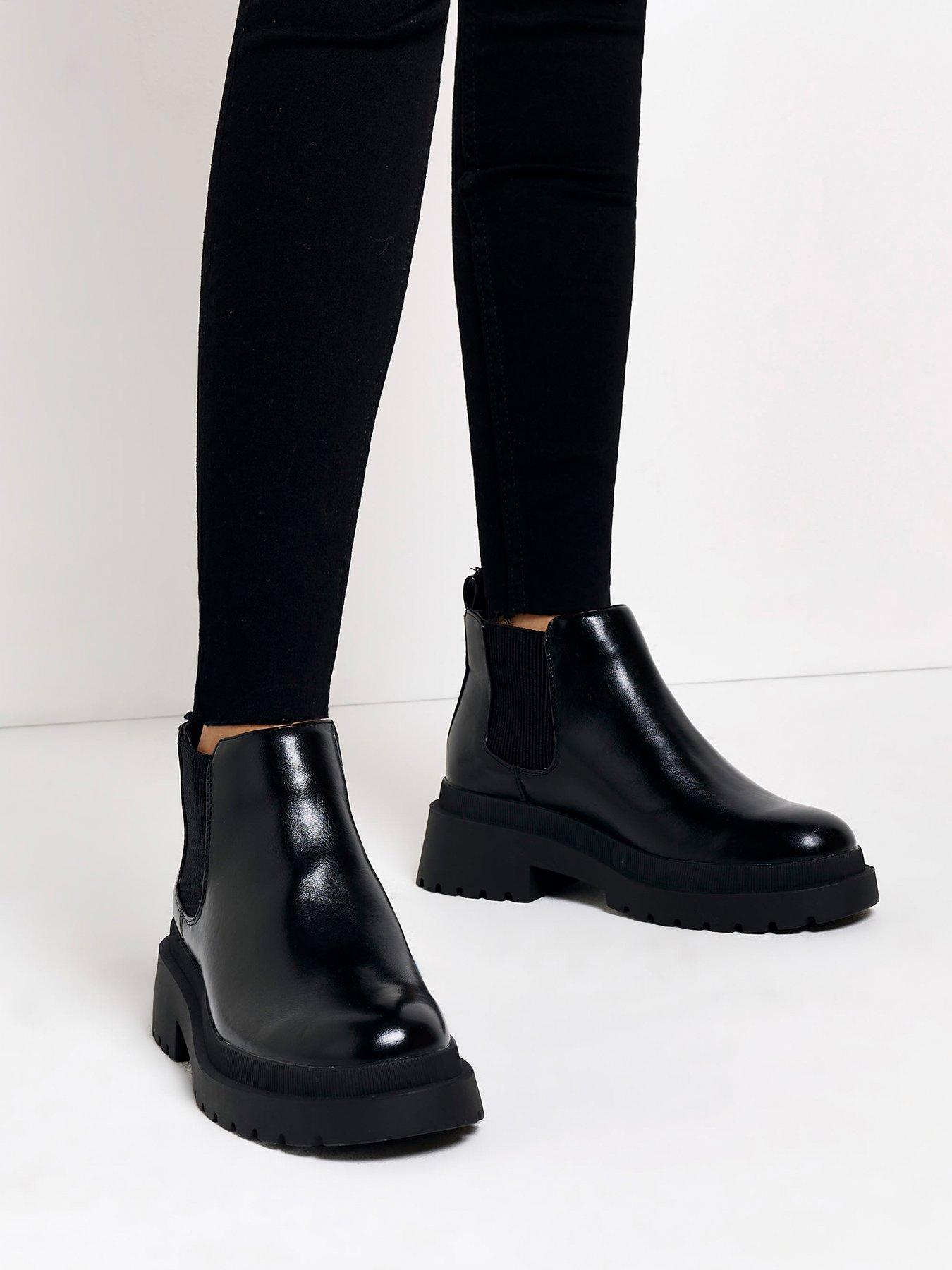 River island chunky sole best sale chelsea boot