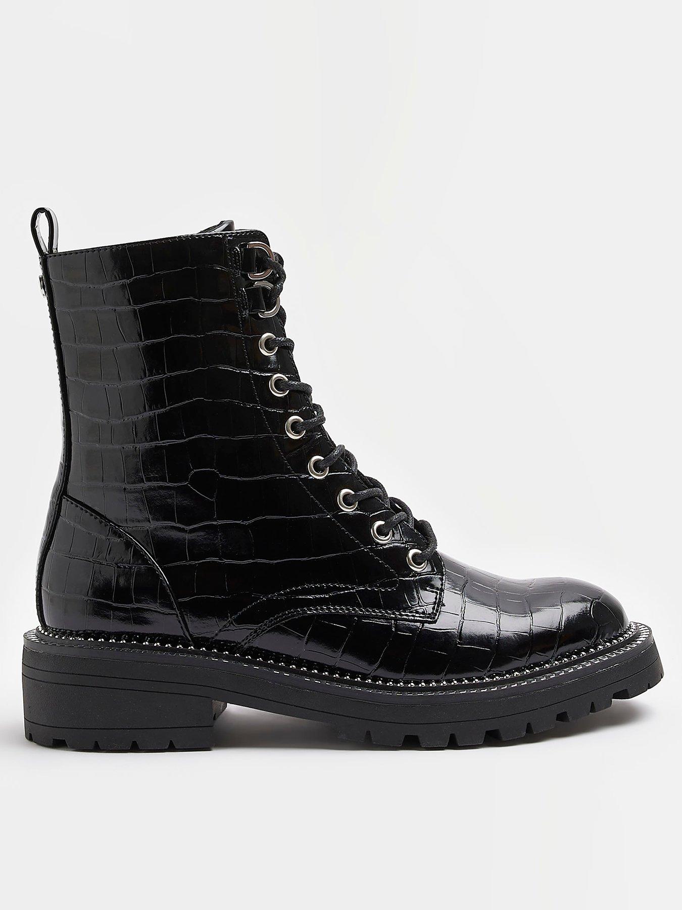 River island cheap croc boots