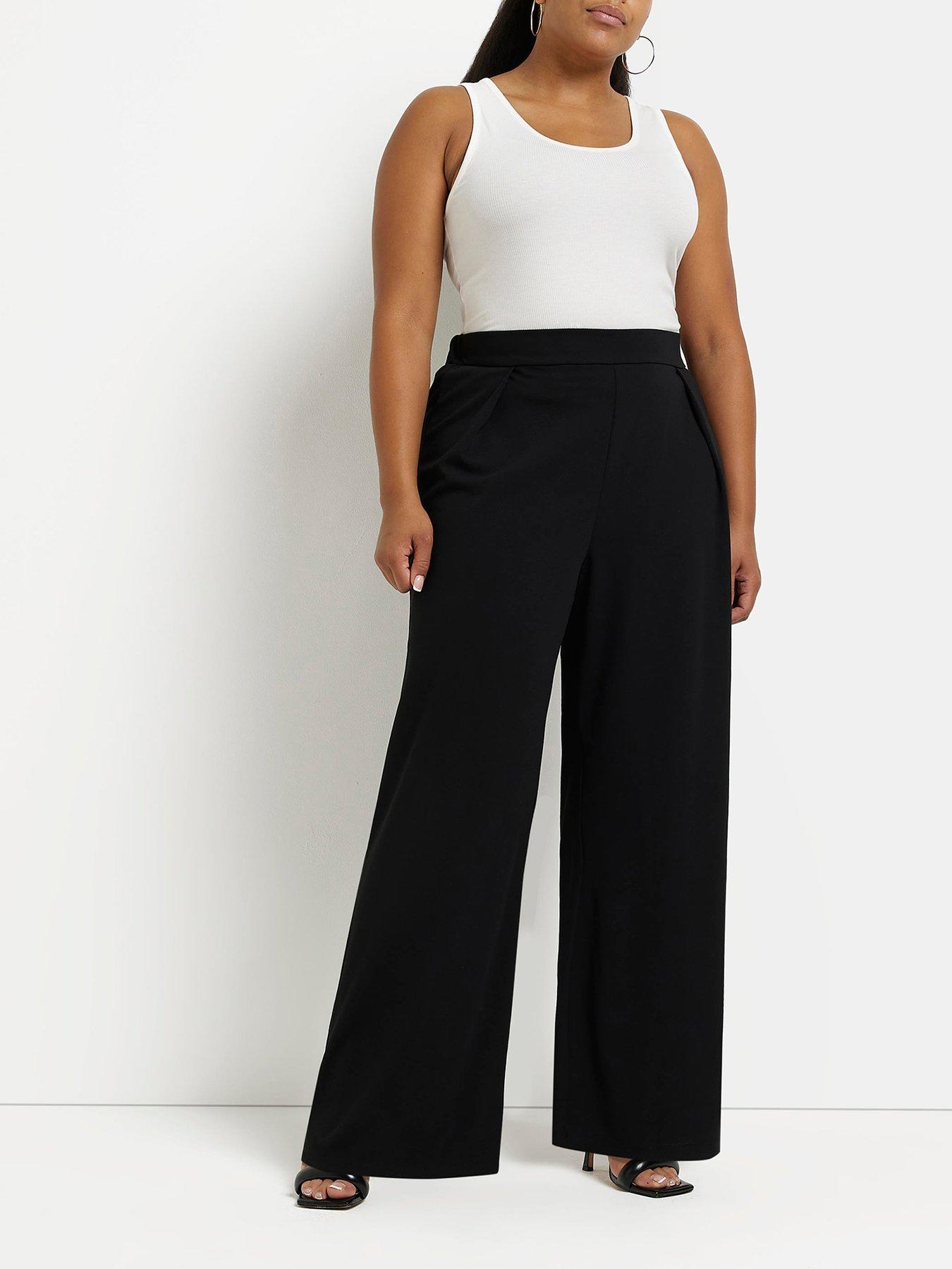 plus size wide leg trousers