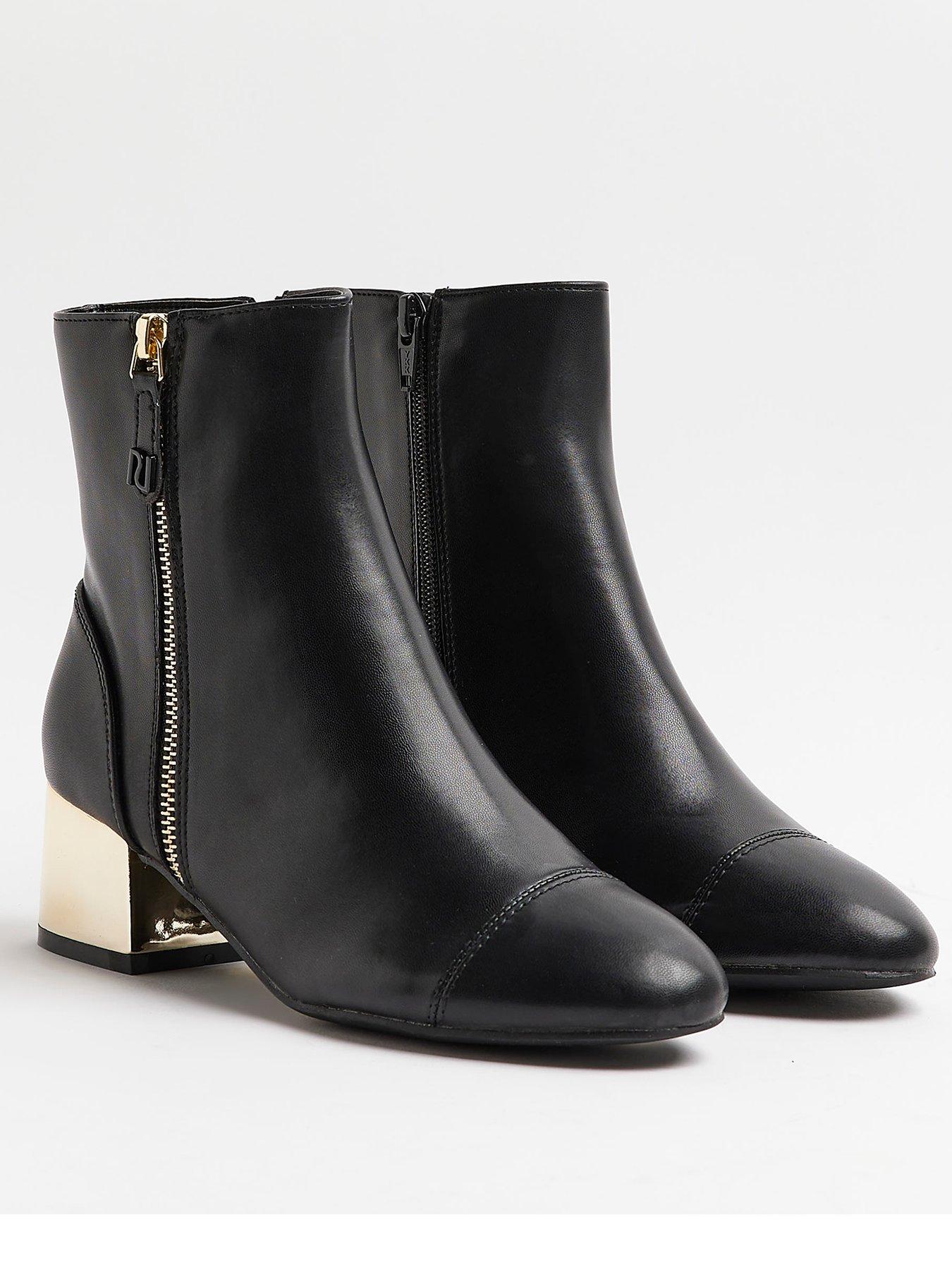 Size Zip Ankle Boot Black