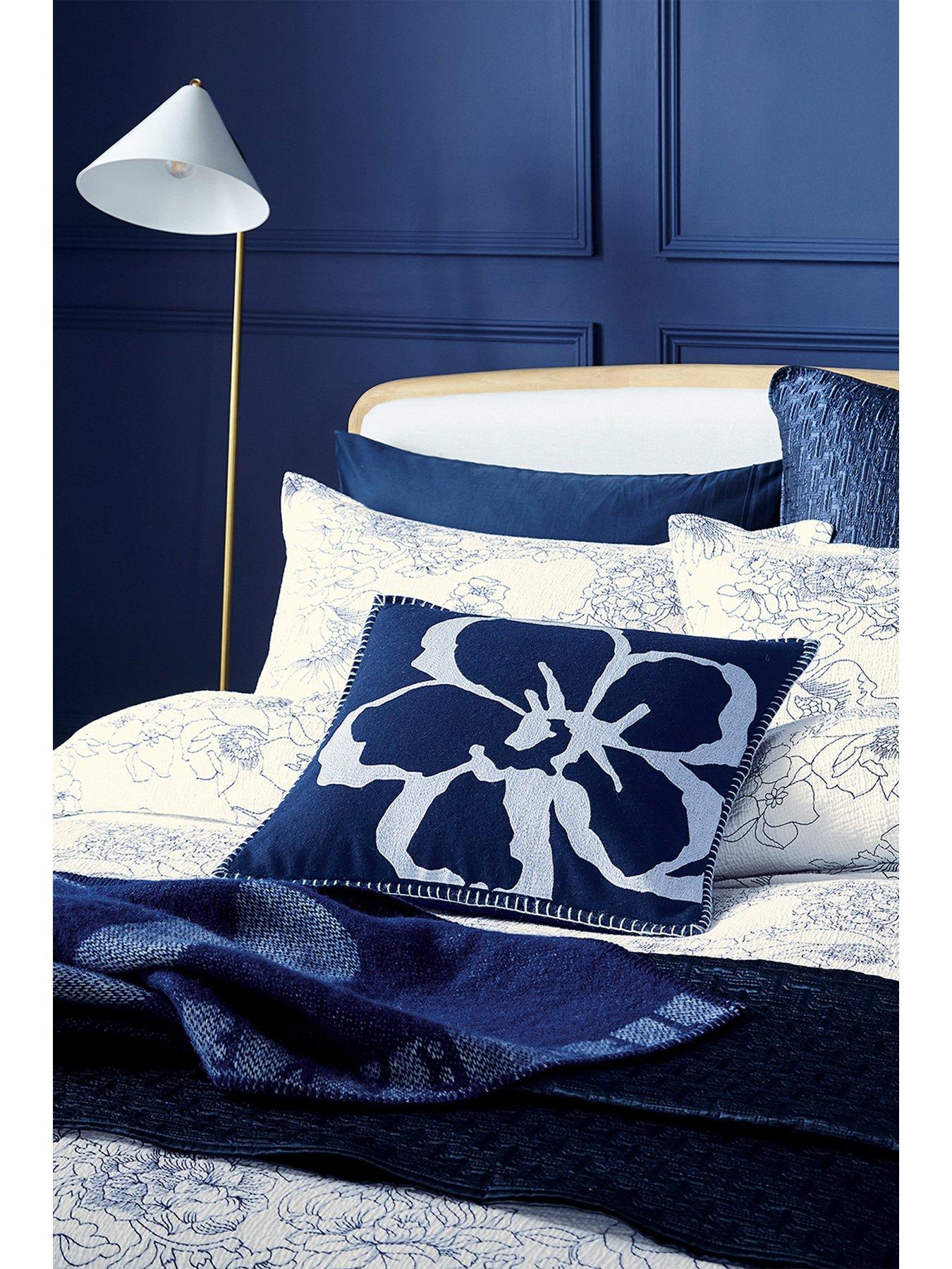 Image 5 of 5 of Ted Baker Magnolia Navy Throw