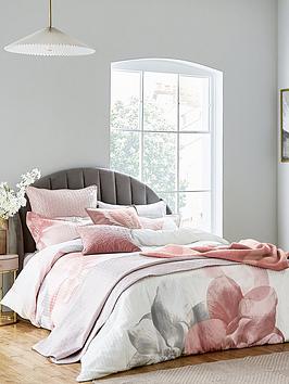 Product photograph of Ted Baker Photo Magnolia Pink Duvet Cover 100 Cotton - Ks from very.co.uk