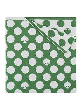 Product photograph of Kate Spade Caroleena Spade Throw 127x178cm - Green from very.co.uk