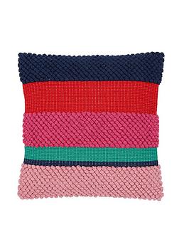 Product photograph of Joules Chatsworth Stripe Cushion - Multi from very.co.uk