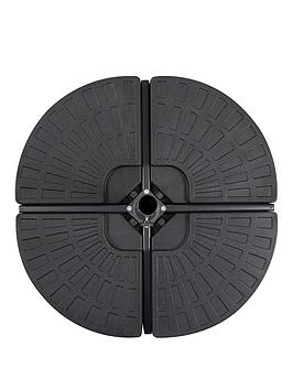 Outsunny 4-Piece Portable Umbrella Base Hdpe - Black