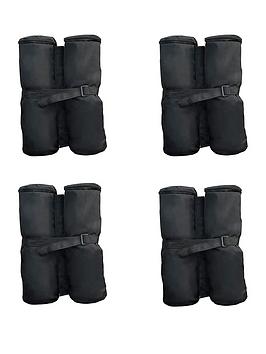 Product photograph of Outsunny 4-piece Gazebo Sand Bag Weight Set - Black from very.co.uk
