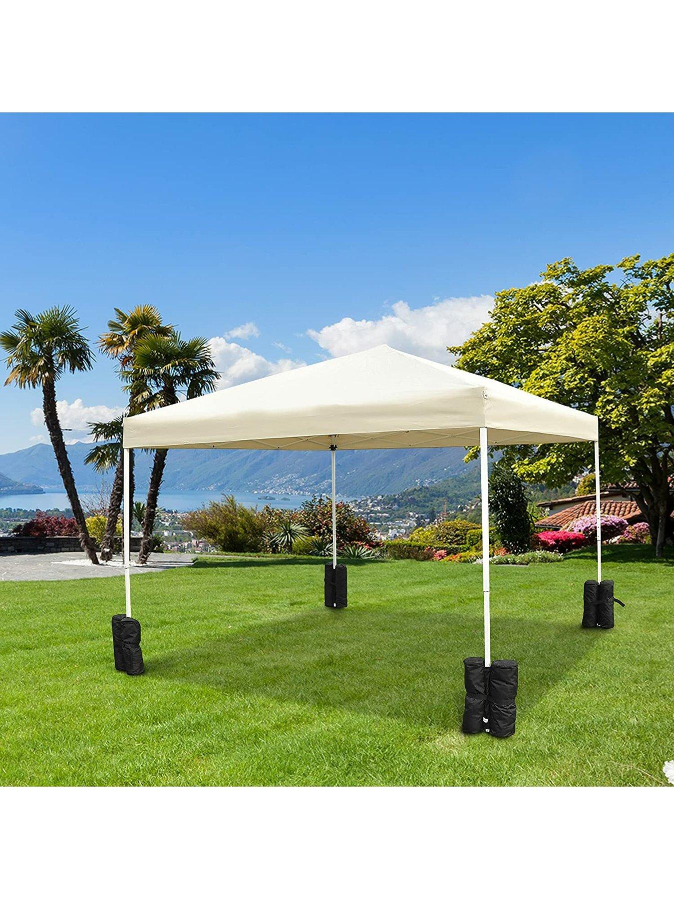 Image 2 of 7 of OutSunny 4-Piece Gazebo Sand Bag Weight Set -&nbsp;Black