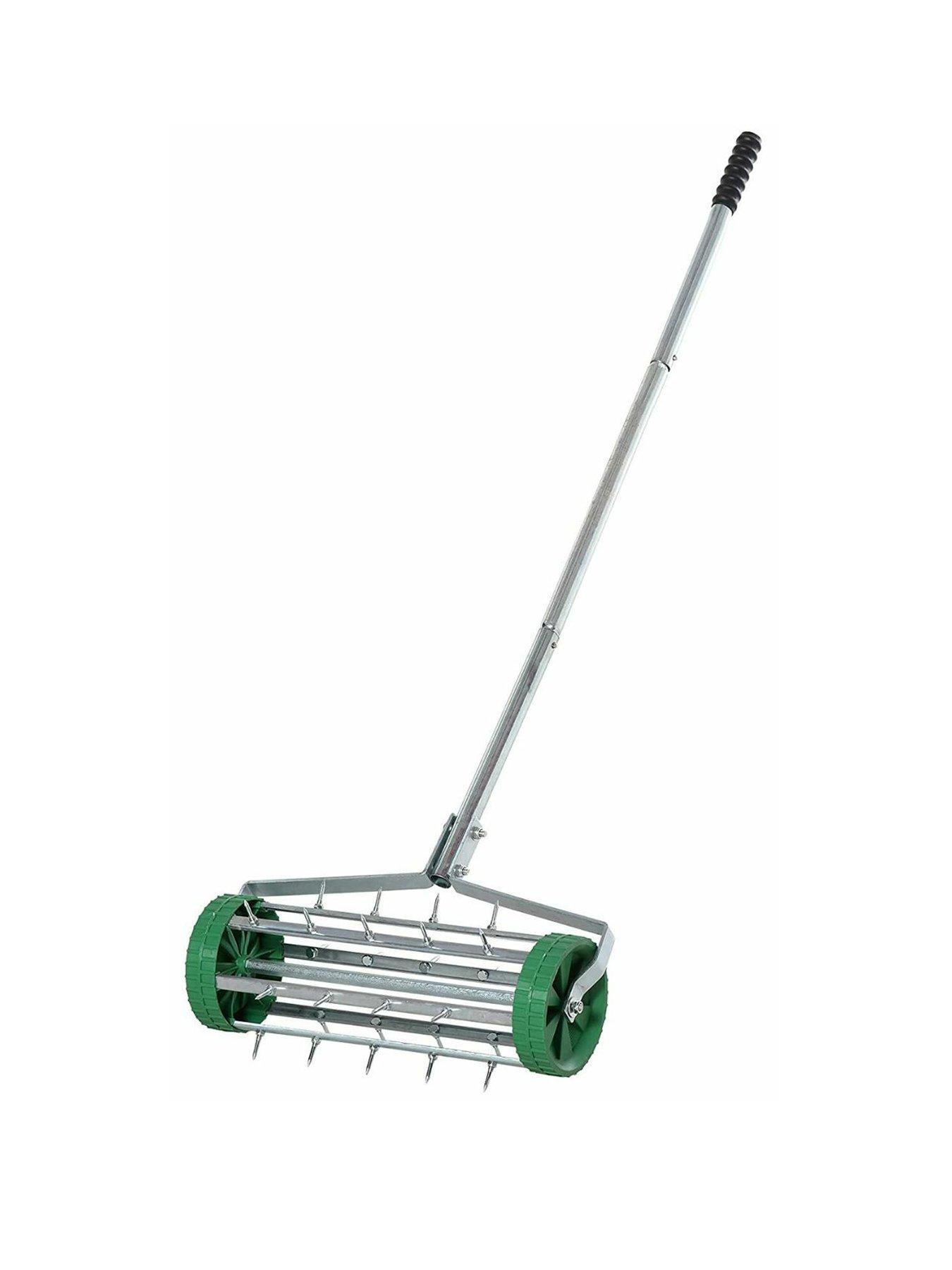 undefined Metal 5 Spike Lawn Aerator Roller Green