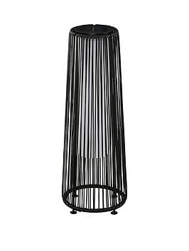 Product photograph of Outsunny Patio Garden Solar Powered Lights Woven Resin Wicker Lantern Auto On Off from very.co.uk