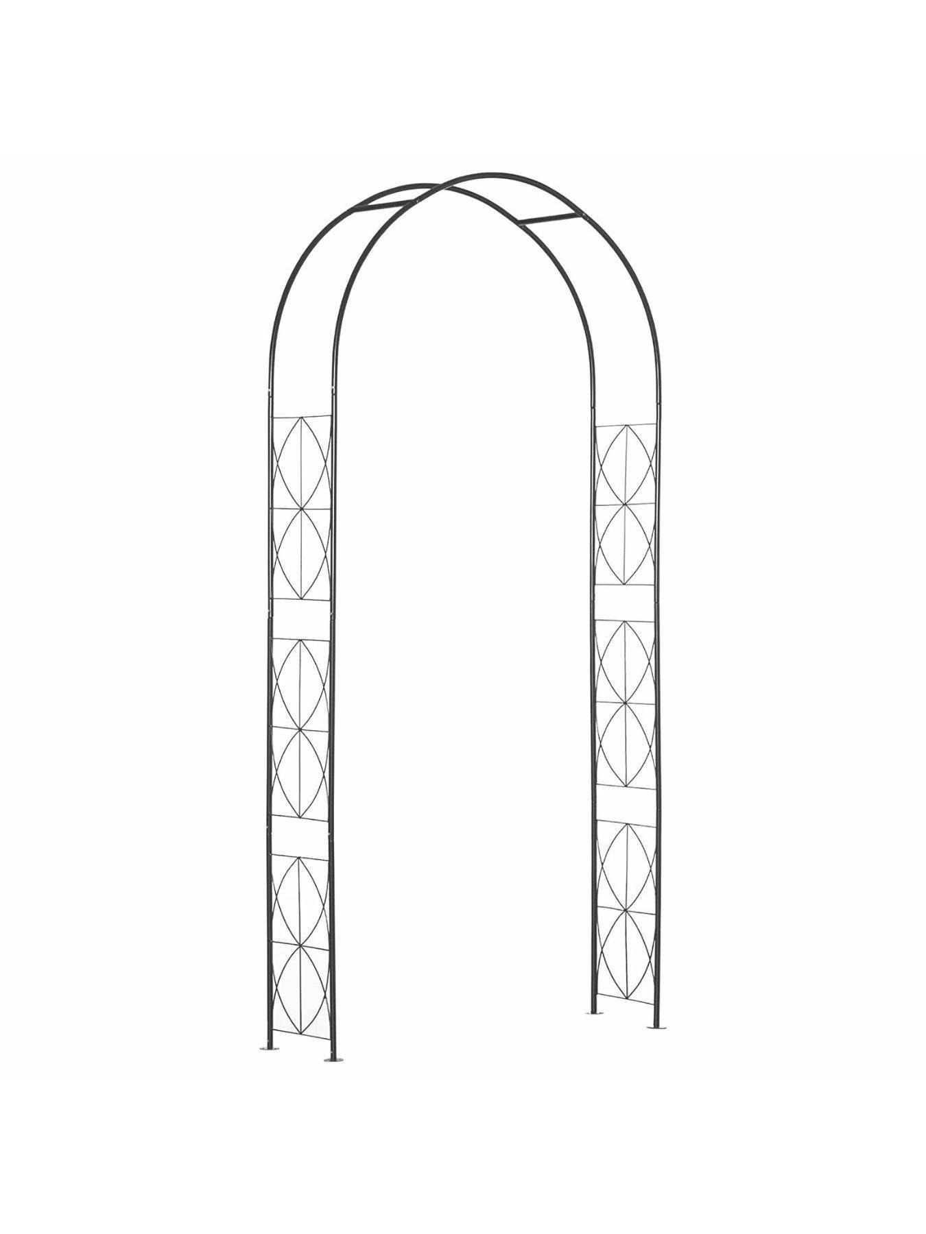 OutSunny Steel Frame Outdoor Arbor & Trellis Garden Arch Black | Very