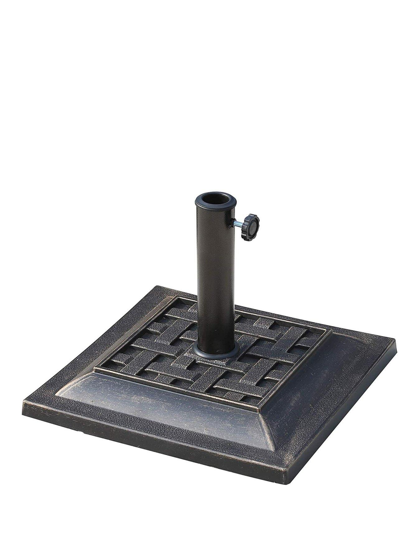 Product photograph of Outsunny Square Shape Umbrella Stand - Bronze from very.co.uk