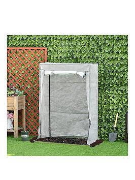 Product photograph of Outsunny 101 X 50 X 150cm Greenhouse Pe Cover With Zipper Roll-up Door Outdoor Green from very.co.uk