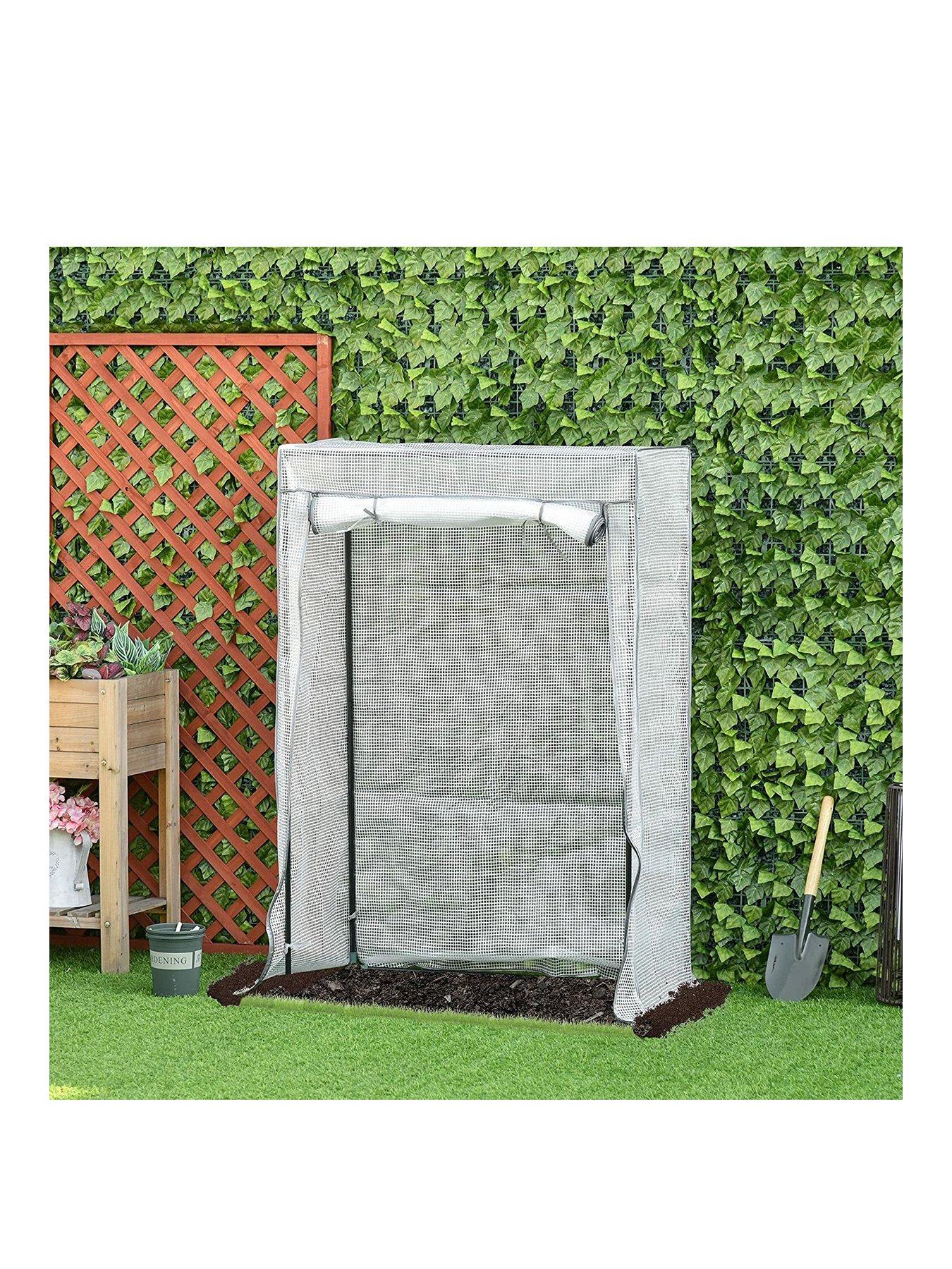 undefined 101 x 50 x 150cm Greenhouse PE Cover with Zipper Roll-up Door Outdoor Green