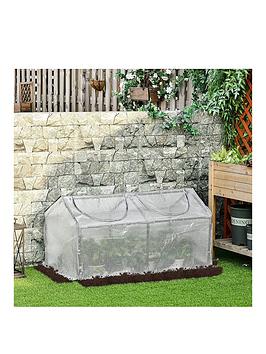 Product photograph of Outsunny Mini Greenhouse With 2 Windows For Plant Flower Amp Herbs Growing 120 X 61 X 61cm from very.co.uk