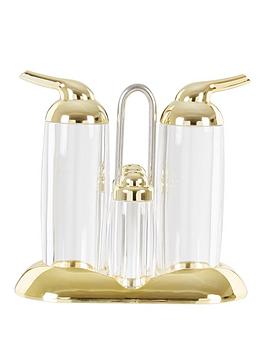 Product photograph of Premier Housewares Gozo Transparent Oil Vinegar Gold Set from very.co.uk
