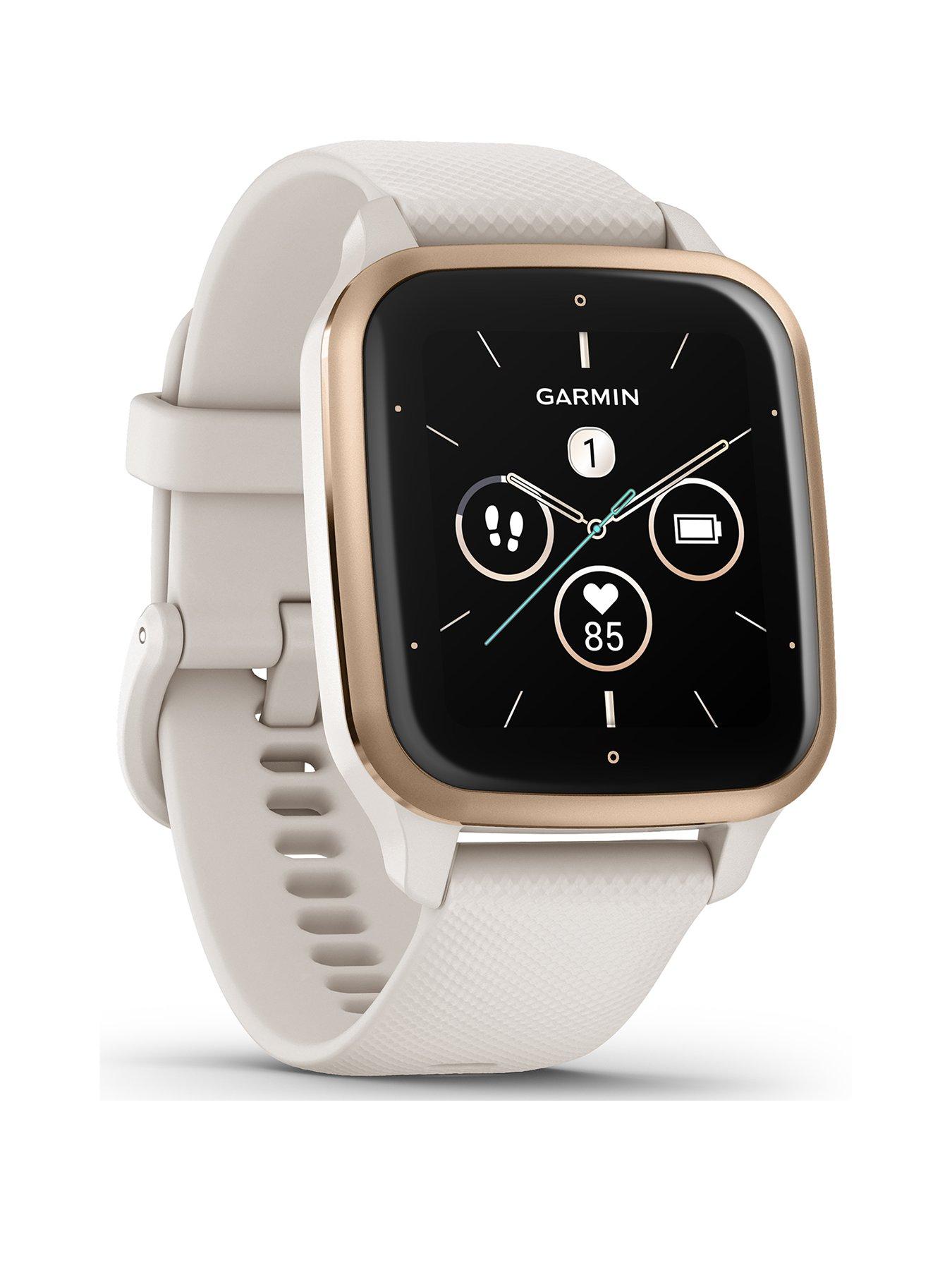 Venu Sq 2, Music Edition Smartwatch - Ivory/Peach Gold, WW