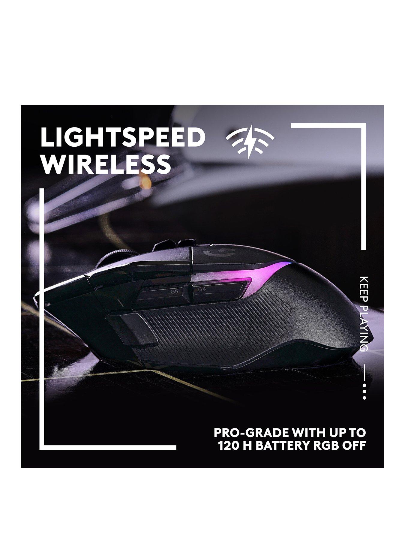 LogitechG G502 X PLUS LIGHTSPEED Wireless RGB Gaming Mouse, HERO 25K gaming  sensor, for PC/Mac - Black