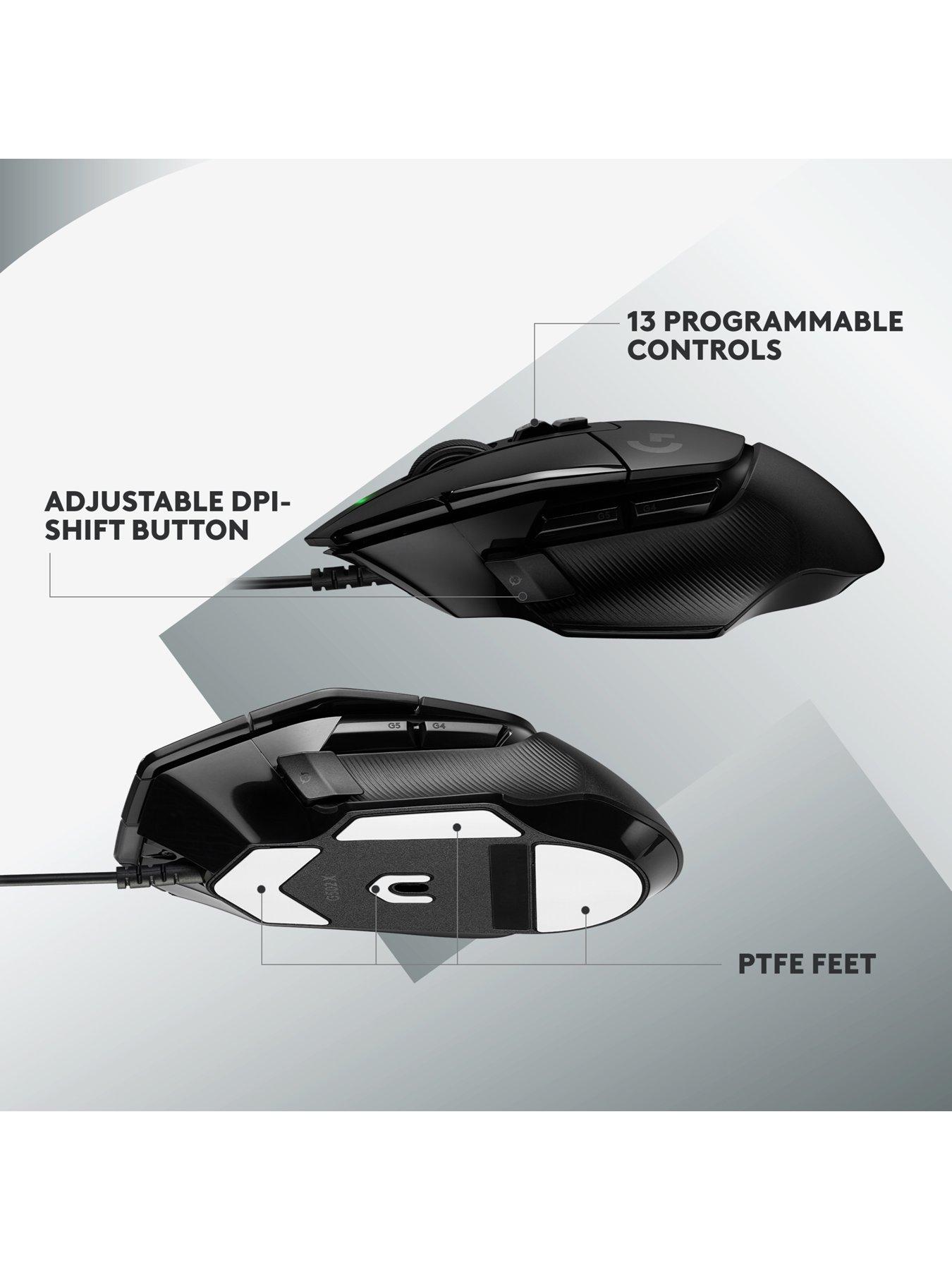 Image 5 of 7 of LogitechG G502 X Wired Gaming Mouse, HERO 25K gaming sensor, for PC/Mac- Black