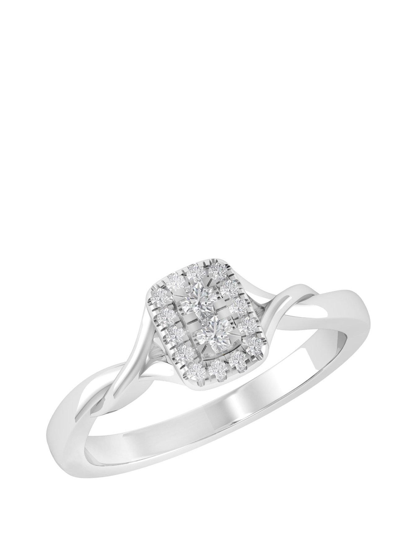 Square diamond ring on sale band