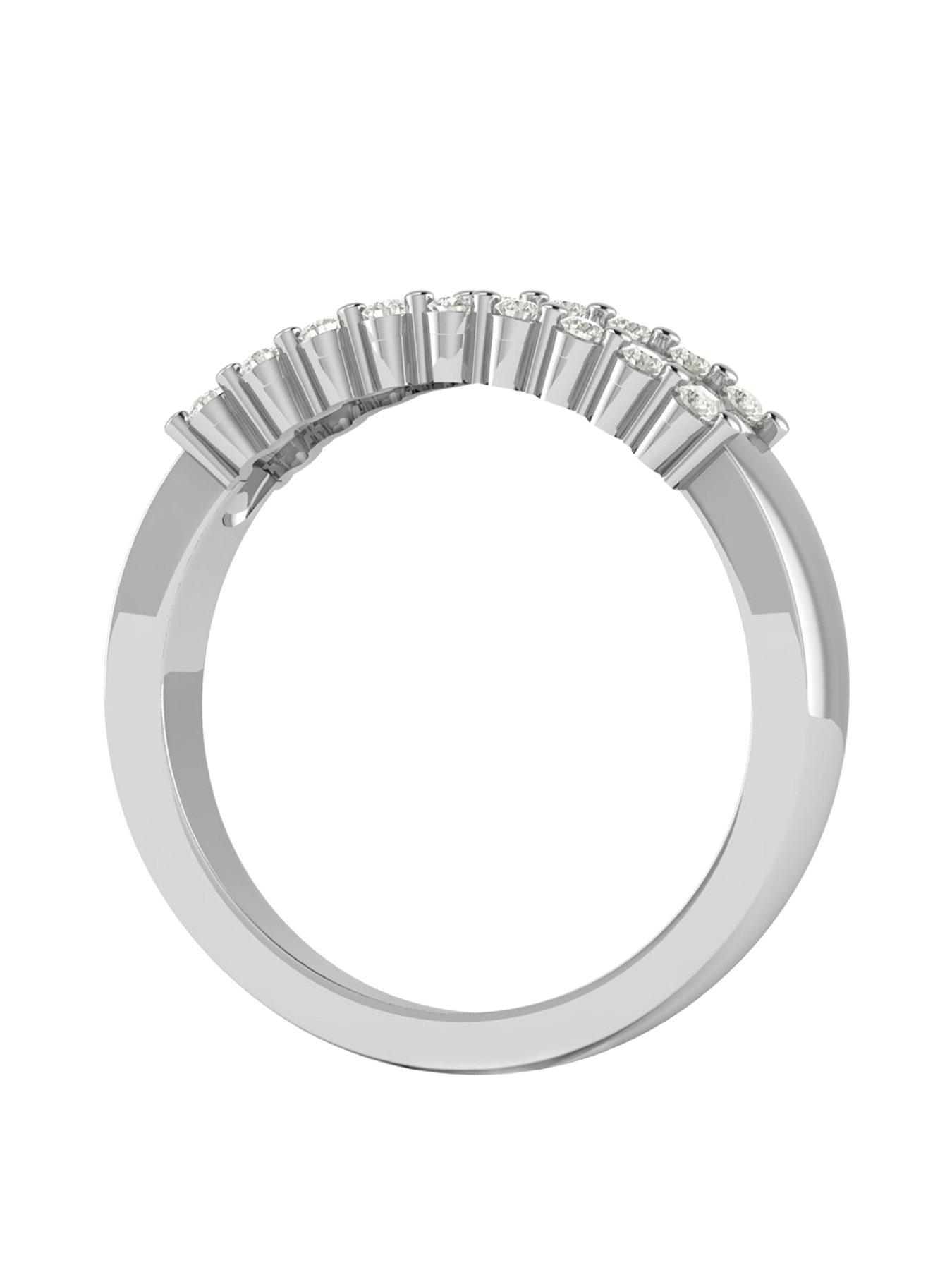 Love DIAMOND 9ct White Gold 0.50ct Diamond Band Ring | very.co.uk