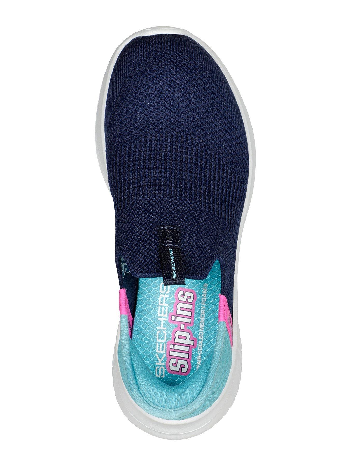 Skechers Girls Ultra Flex 3.0 Slip-ins Stretch Fit Colour Blocked Slip On  Trainer | very.co.uk