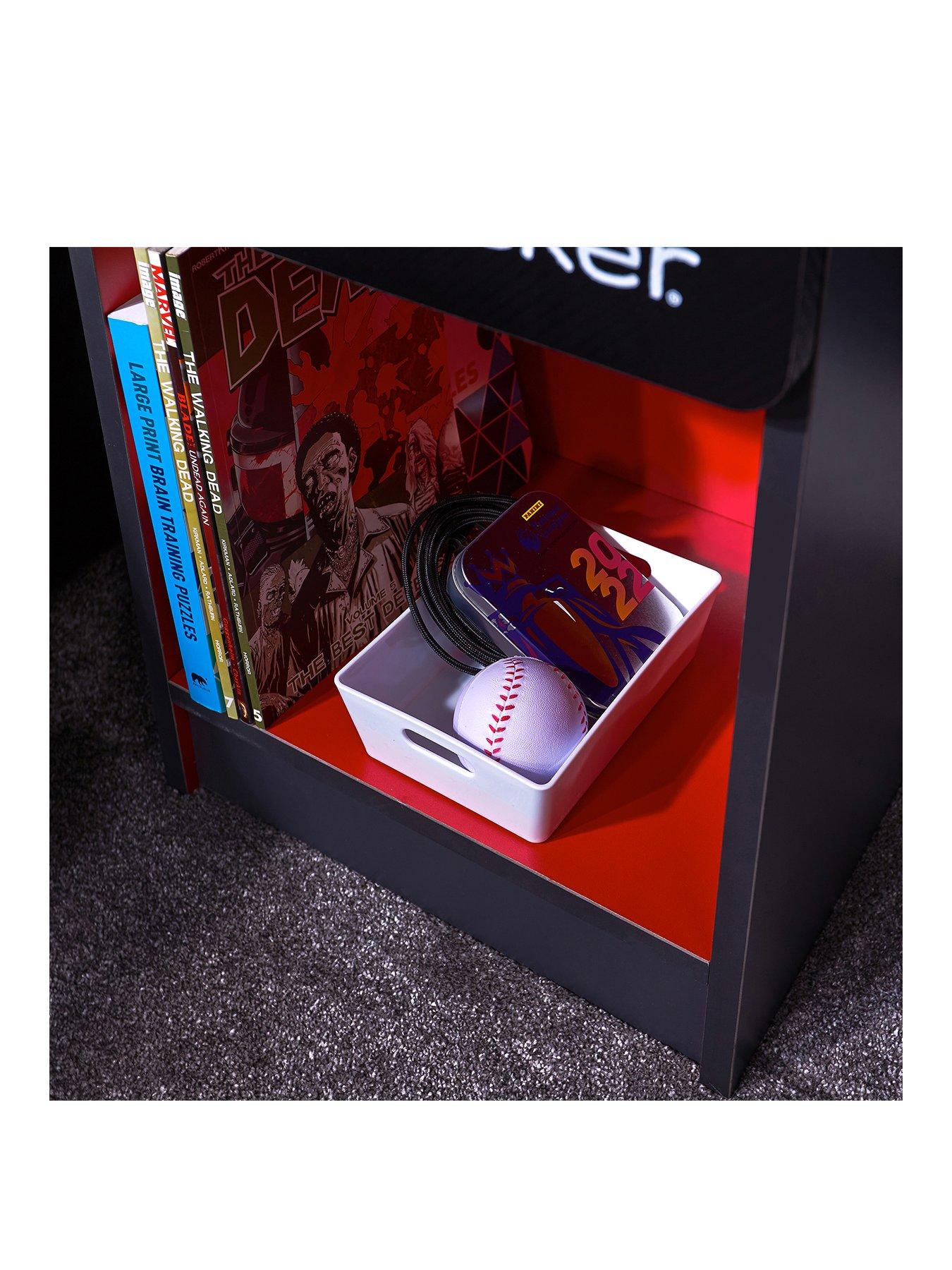 Image 2 of 6 of X Rocker Carbon-tek Side Table With Neo&nbsp;LED&nbsp;Lighting and Wireless Phone Charging