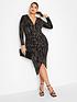  image of yours-glitter-wrap-party-dress-black