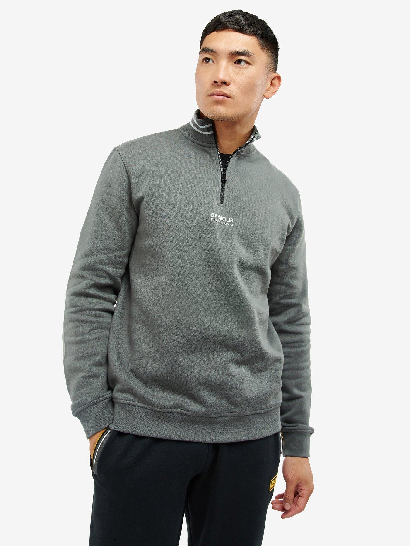 Barbour International Brockley Logo Half Zip Sweat - Dark Grey