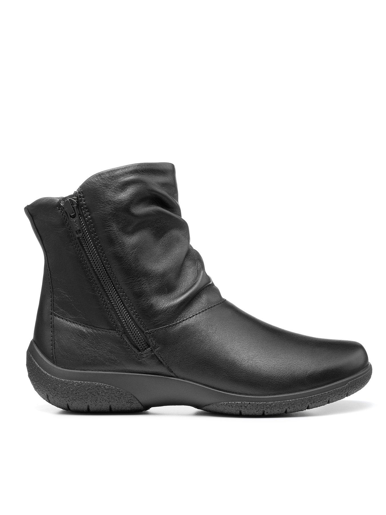undefined Whisper Leather Wide Fit Ankle Boots
