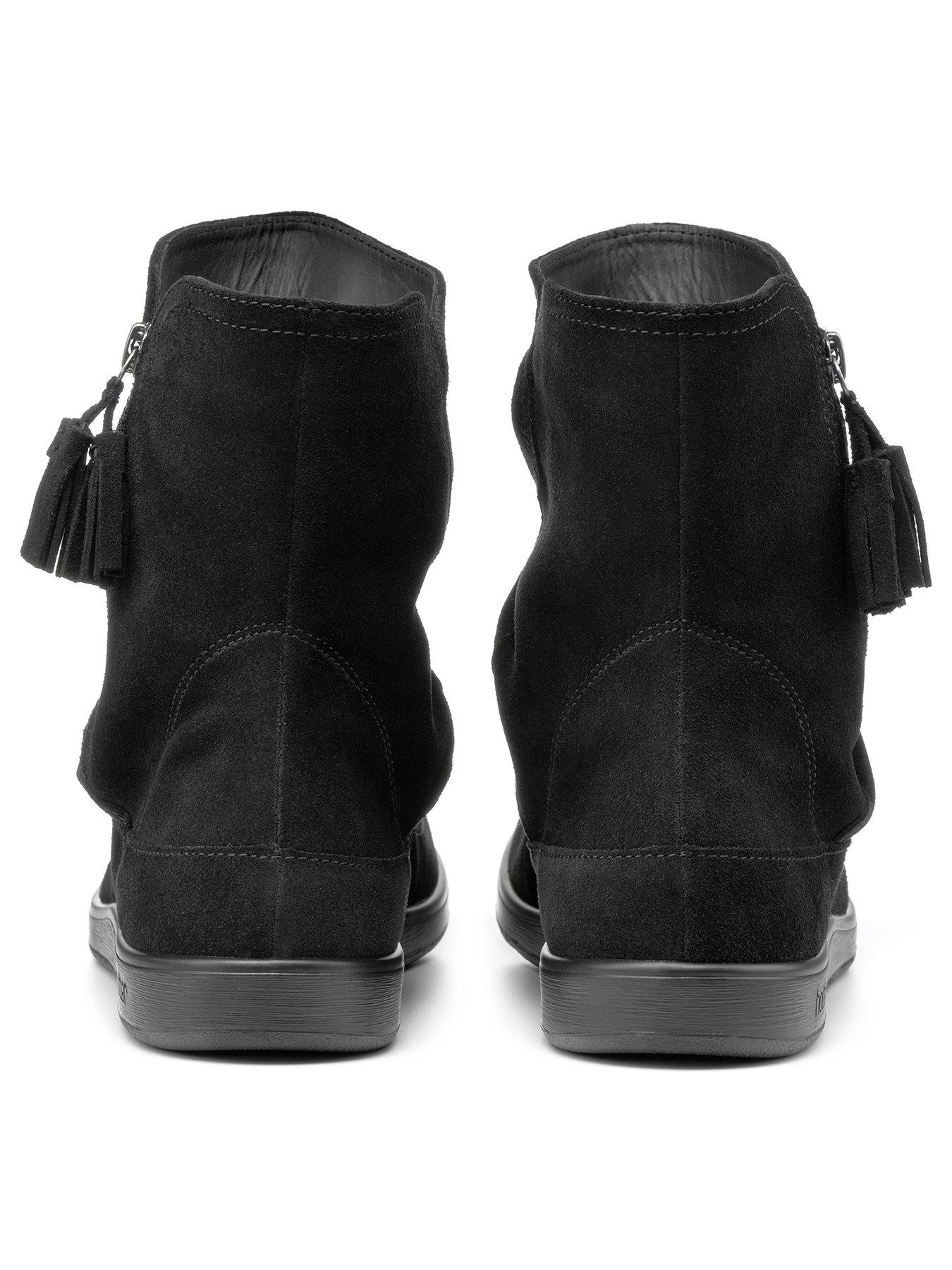 Hotter Pixie Iii Suede Ankle Boot - Black | very.co.uk