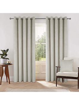 Product photograph of Very Home Asha Velour Eyelet Curtains from very.co.uk