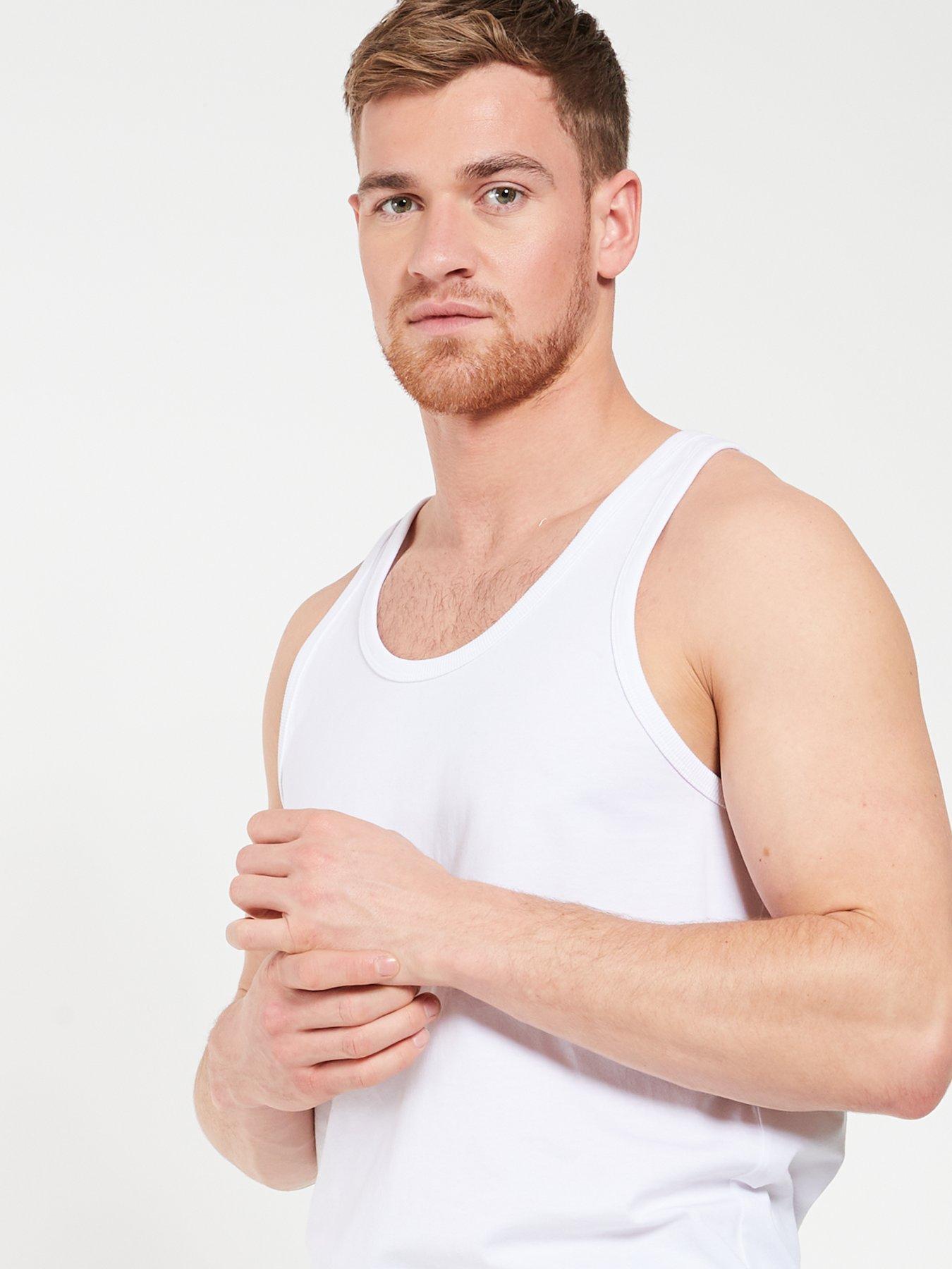Image 4 of 6 of Very Man Jersey Vest- White