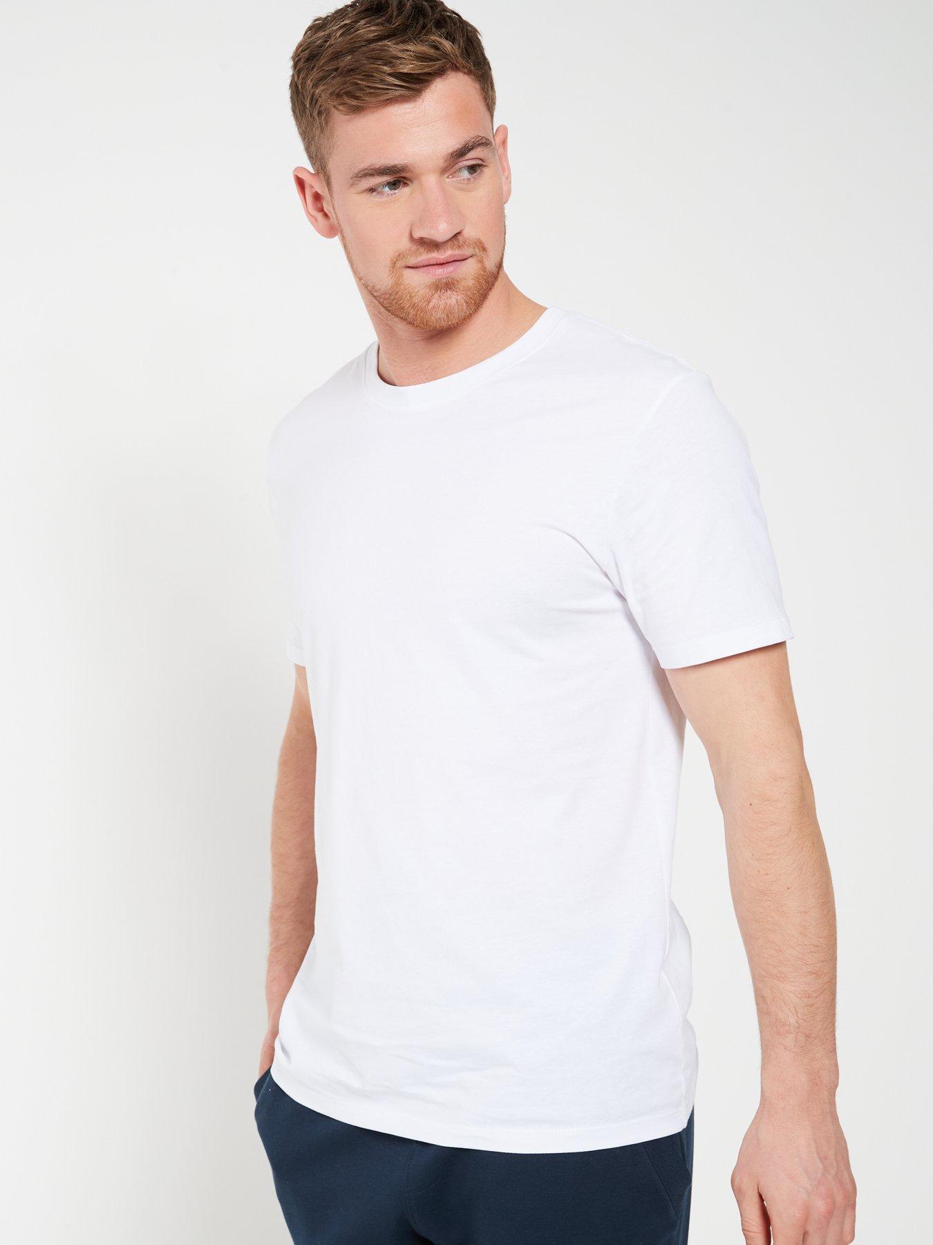 Everyday 5 Pack Crew T-shirt - Khaki/navy/white/black/grey | Very.co.uk