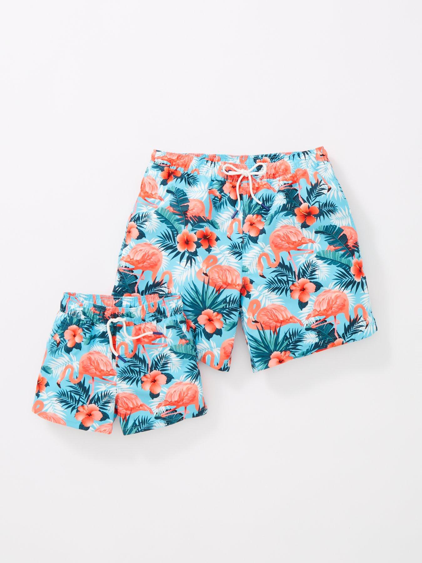 river island flamingo shorts mens