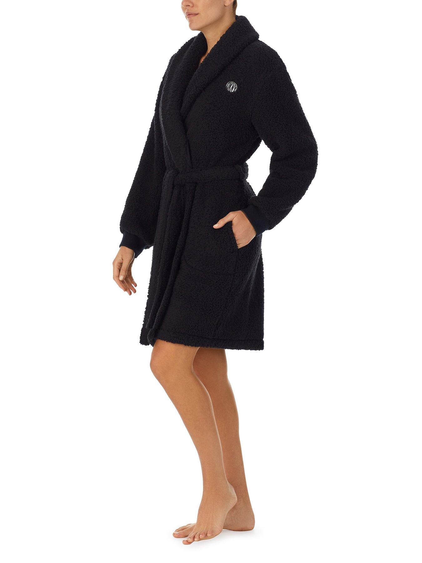 dkny fleece dressing gown